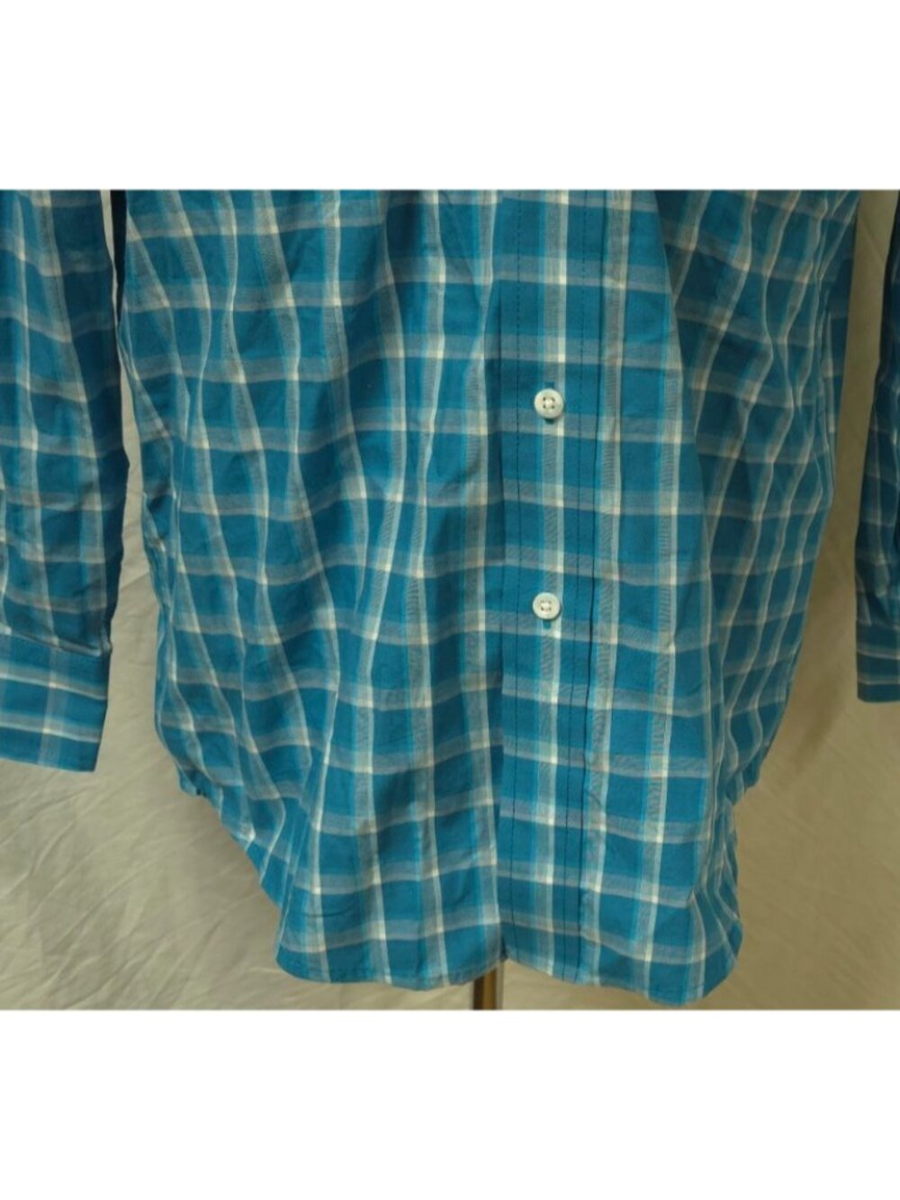 Wrangler George Strait Mens Small Teal Relaxed Fit UPF Performance Button Shirt - Picture 4 of 14